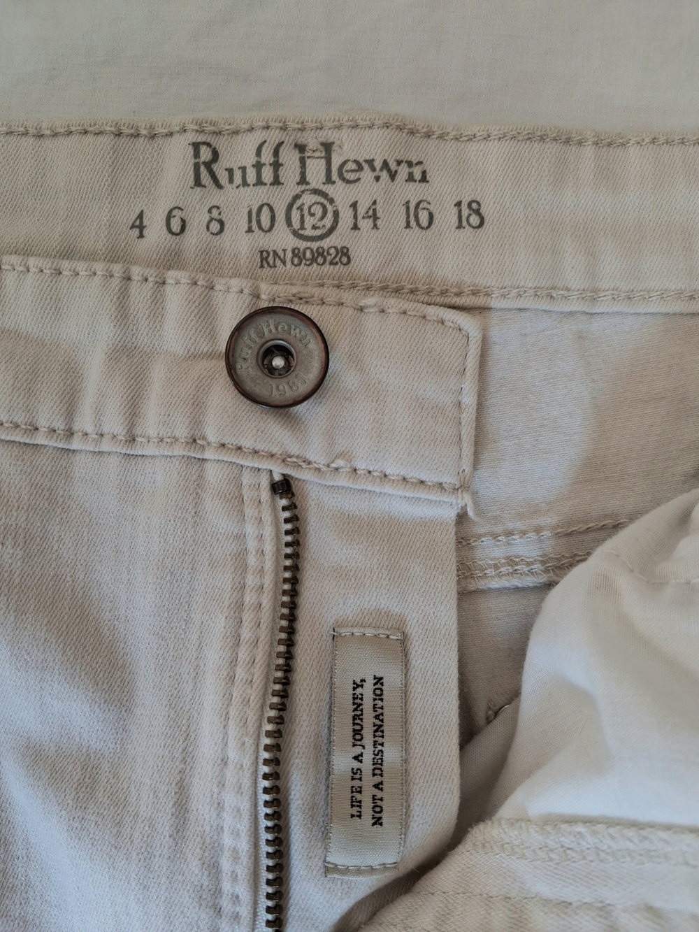 Ruff Hewn Women's Denim Jeans Raw Hem Stretch - Picture 4 of 10